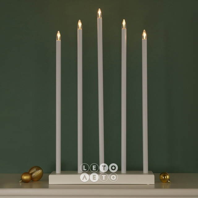 Декоративный светильник Dinelli Vita 64*38 см, 5 теплых белых LED ламп, таймер, на батарейках Kaemingk
