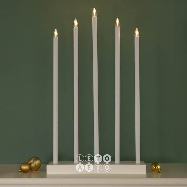 Декоративный светильник Dinelli Vita 64*38 см, 5 теплых белых LED ламп, таймер, на батарейках Kaemingk