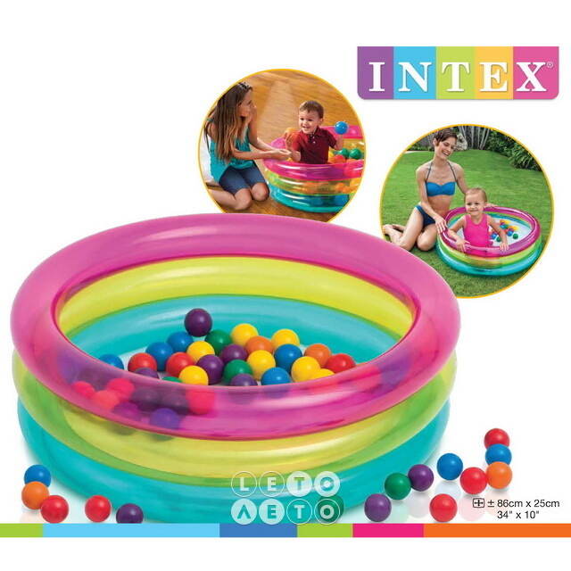 Сухой бассейн с шариками 86*25 см INTEX