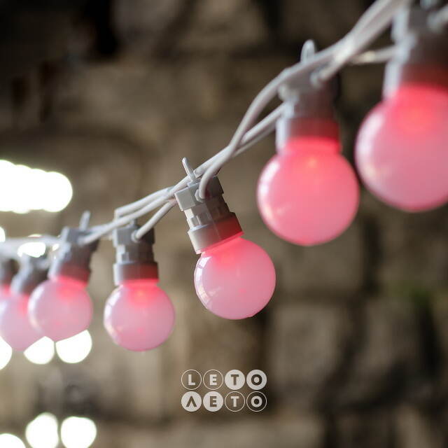 Гирлянда из лампочек Lollifray, 20 ламп c разноцветными RGB LED, 9.5 м, белый ПВХ, пульт управления, таймер, соединяемая, IP44 Kaemingk