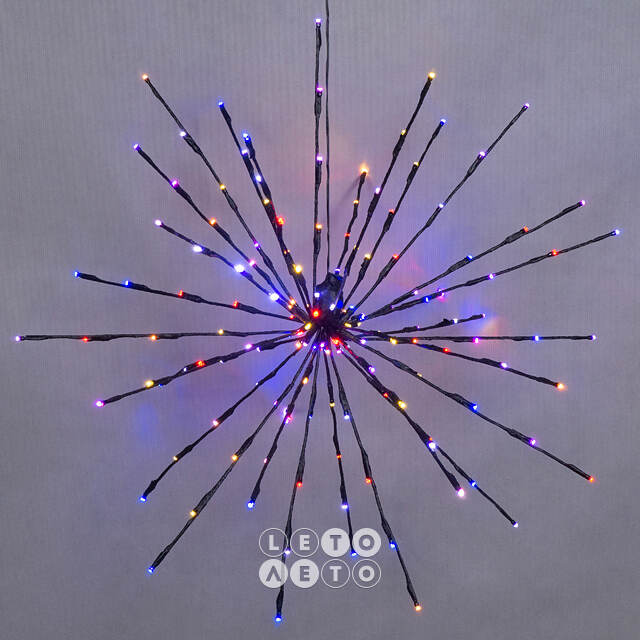 Светодиодный ежик Lumineo Dancing Lights 70 см, 150 теплых белых/разноцветных LED ламп, пульт управления, IP44 Kaemingk
