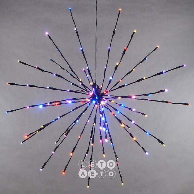 Светодиодный ежик Lumineo Dancing Lights 70 см, 150 теплых белых/разноцветных LED ламп, пульт управления, IP44 Kaemingk
