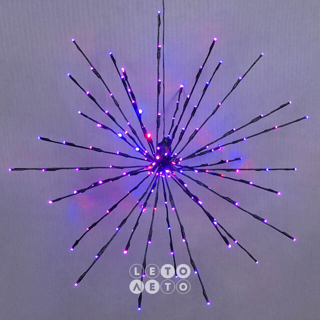 Светодиодный ежик Lumineo Dancing Lights 70 см, 150 теплых белых/разноцветных LED ламп, пульт управления, IP44 Kaemingk