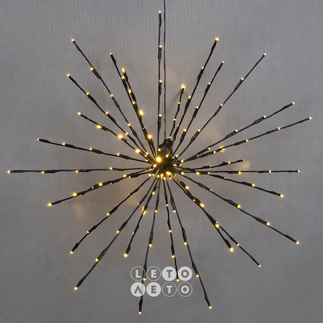 Светодиодный ежик Lumineo Dancing Lights 70 см, 150 теплых белых/разноцветных LED ламп, пульт управления, IP44 Kaemingk