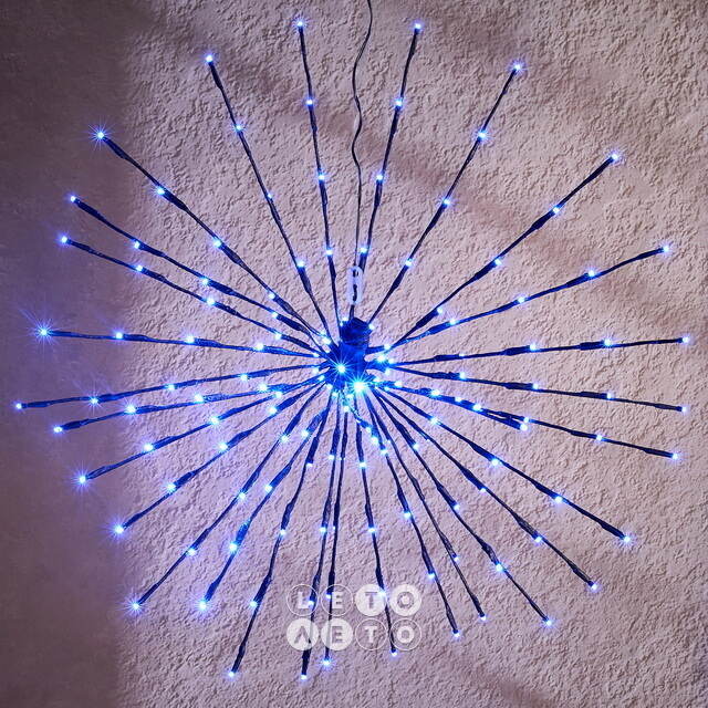 Светодиодный ежик Фейерверк Люминео 70 см, 150 теплых белых/разноцветных LED ламп, пульт управления, IP44 Kaemingk (Кейминг)