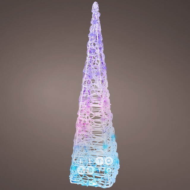 Светящаяся фигура Елка Cone Light 60 см, 30 разноцветных RGB LED ламп, IP44 Kaemingk