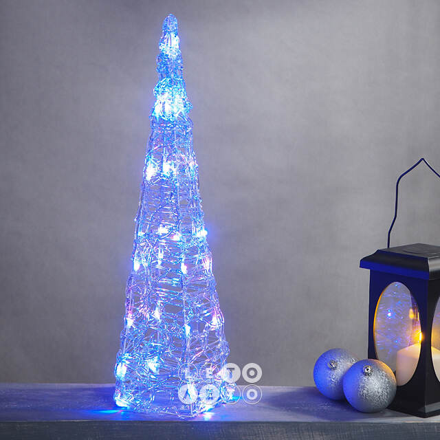 Светящаяся фигура Елка Cone Light 60 см, 30 разноцветных RGB LED ламп, IP44 Kaemingk