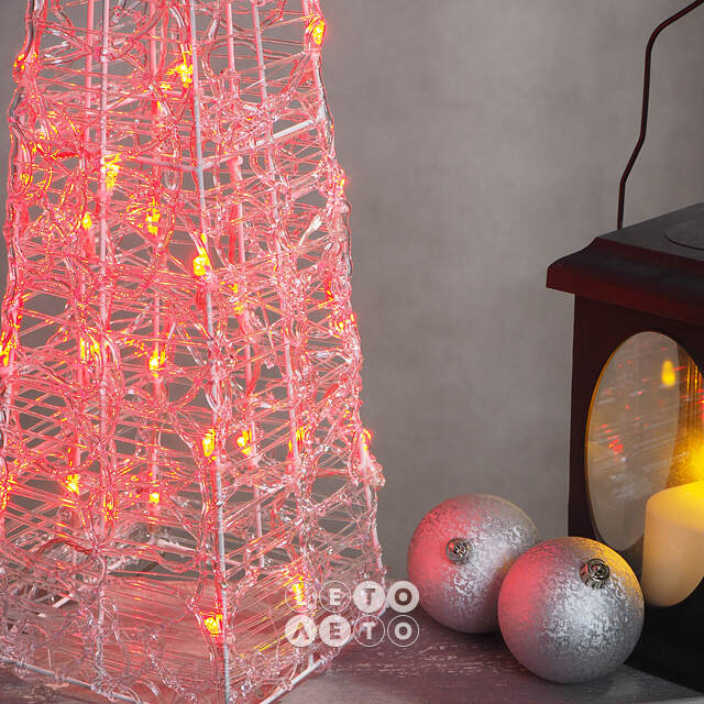 Светящаяся фигура Елка Cone Light 90 см, 50 разноцветных RGB LED ламп, IP44 Kaemingk