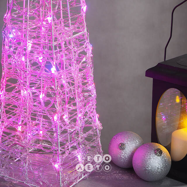 Светящаяся фигура Елка Cone Light 90 см, 50 разноцветных RGB LED ламп, IP44 Kaemingk