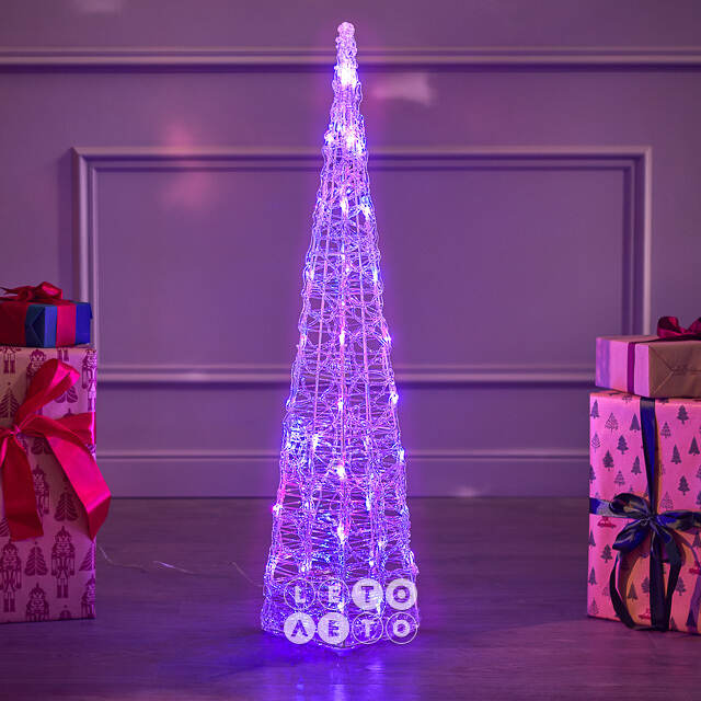 Светящаяся фигура Елка Cone Light 90 см, 50 разноцветных RGB LED ламп, IP44 Kaemingk
