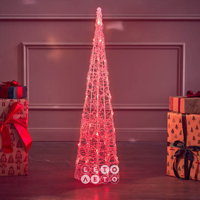 Светящаяся фигура Елка Cone Light 90 см, 50 разноцветных RGB LED ламп, IP44 Kaemingk