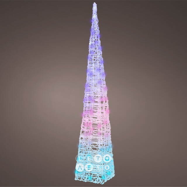Светящаяся фигура Елка Cone Light 120 см, 80 разноцветных RGB LED ламп, IP44 Kaemingk