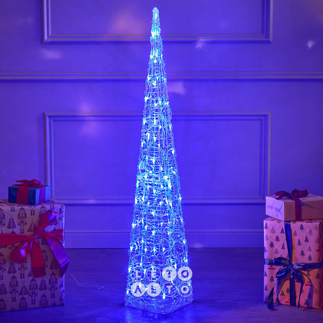 Светящаяся фигура Елка Cone Light 120 см, 80 разноцветных RGB LED ламп, IP44 Kaemingk
