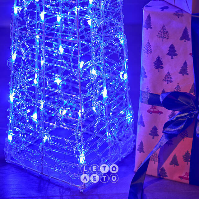 Светящаяся фигура Елка Cone Light 120 см, 80 разноцветных RGB LED ламп, IP44 Kaemingk