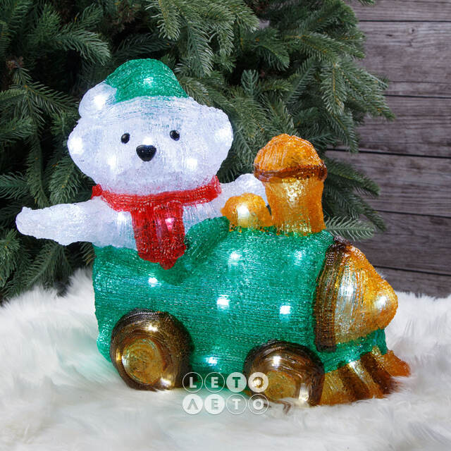Светящаяся фигура Медведь Вернер - Christmas Train 36 см, 50 LED ламп, IP44 Kaemingk