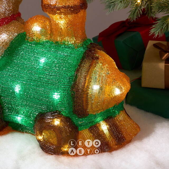 Светящаяся фигура Олень Рудольф - Christmas Train 37 см, 50 LED ламп, IP44 Kaemingk
