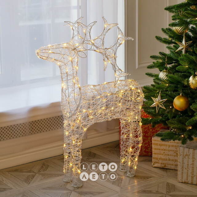 Олень светящийся Ажурный 60 см, 50 теплых белых LED ламп, IP44 Kaemingk