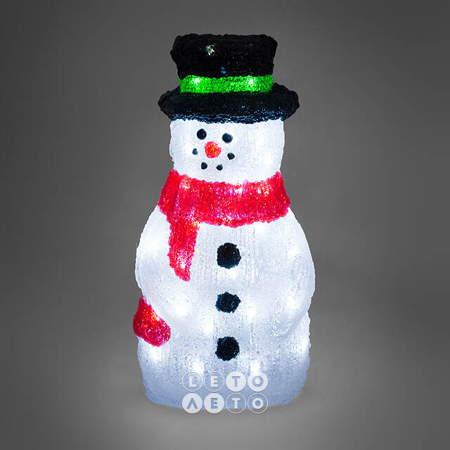 Светящийся Сэр Снеговик 40 см, 50 LED ламп, IP44 Kaemingk