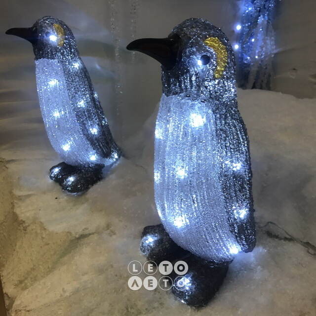 Пингвин Императорский светящийся 33 см, 24 LED ламп, IP44 Kaemingk