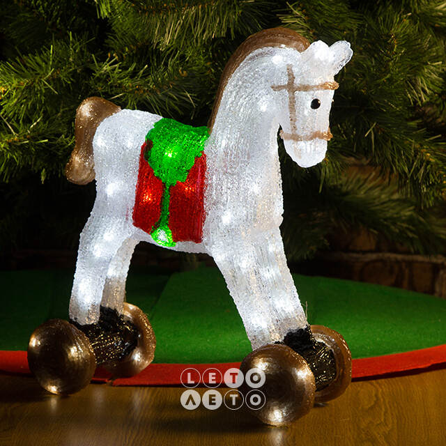 Светодиодная фигура Лошадка 40 см, 60 LED ламп, IP44 Kaemingk