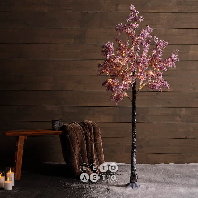 Светодиодное дерево Pink Cercis 180 см, 180 теплых белых микро LED ламп, IP44 Kaemingk