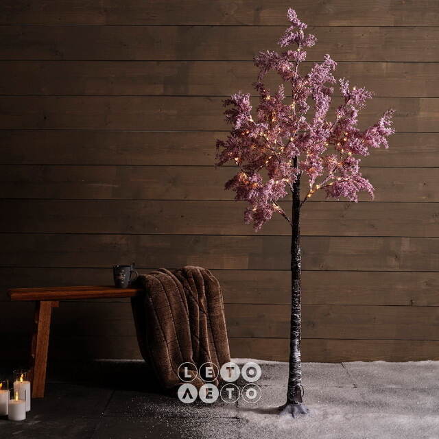 Светодиодное дерево Pink Cercis 180 см, 180 теплых белых микро LED ламп, IP44 Kaemingk