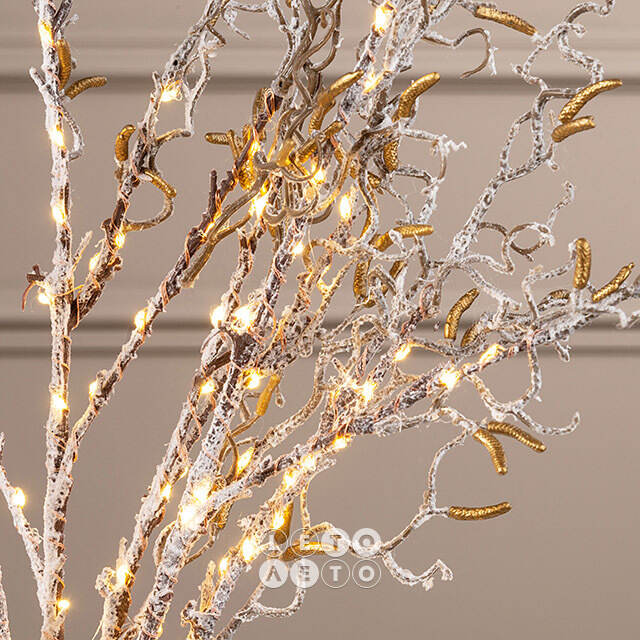 Набор светящихся веток Sparkling Hazel 75 см, 90 теплых белых LED ламп, 3 шт, IP44 Kaemingk