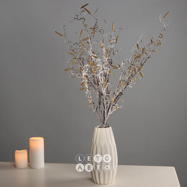 Набор светящихся веток Sparkling Hazel 75 см, 90 теплых белых LED ламп, 3 шт, IP44 Kaemingk
