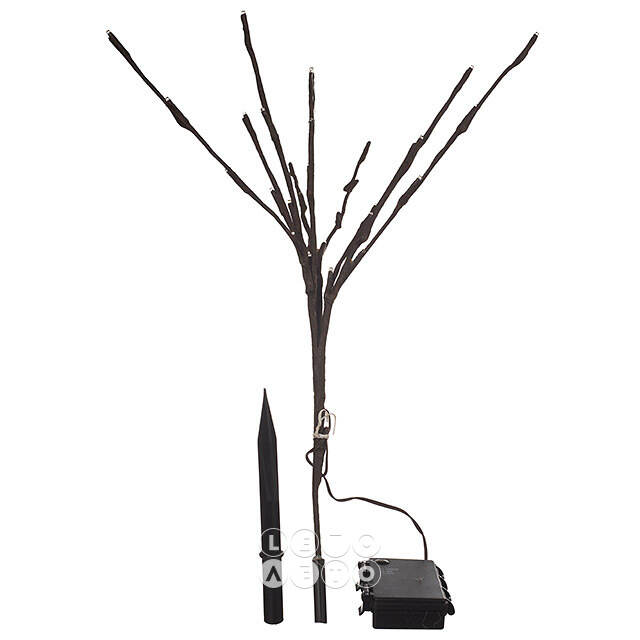 Светящаяся ветка Sparkling Willow 50 см, 30 теплых белых LED ламп, на батарейках, IP44 Kaemingk