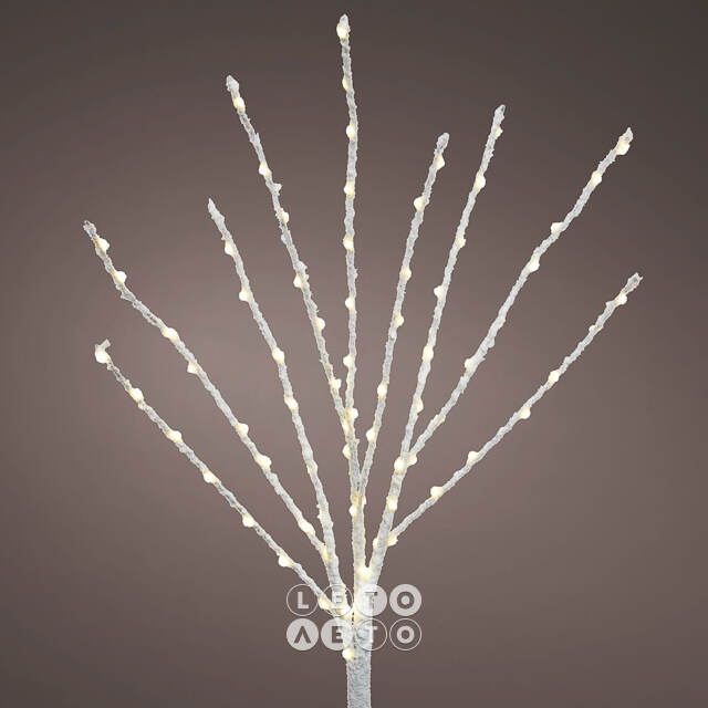 Светящаяся ветка Lunar Linden 70 см, 75 теплых белых микро LED ламп, таймер, на батарейках, IP44 Kaemingk