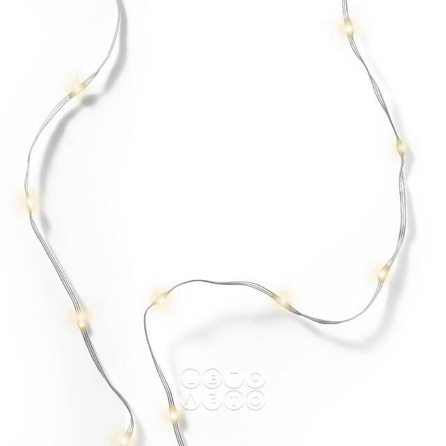 Светодиодная гирлянда Роса Micro Flex 13.5 м, 180 теплых белых LED, серебряный провод, контроллер, IP44 Kaemingk