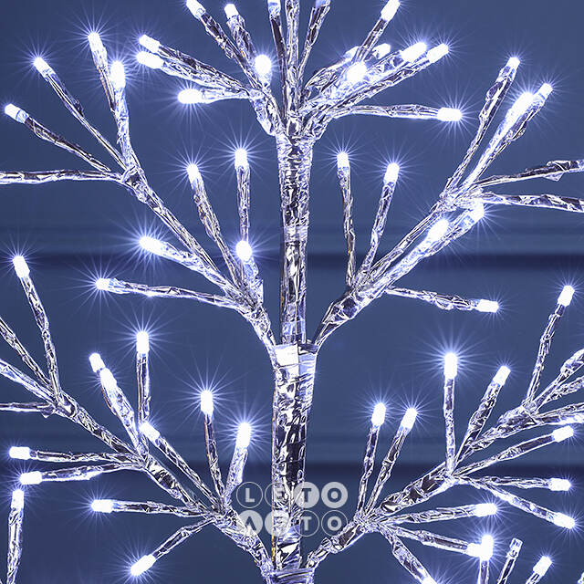 Светодиодное дерево Lausanne Silver 78 см, 140 холодных белых LED ламп с мерцанием, IP44 Kaemingk