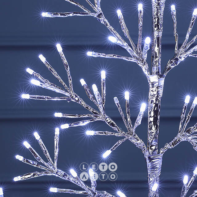 Светодиодное дерево Lausanne Silver 78 см, 140 холодных белых LED ламп с мерцанием, IP44 Kaemingk