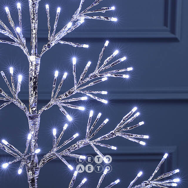 Светодиодное дерево Lausanne Silver 78 см, 140 холодных белых LED ламп с мерцанием, IP44 Kaemingk