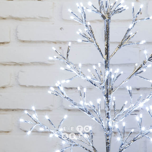 Светодиодное дерево Lausanne Silver 78 см, 140 холодных белых LED ламп с мерцанием, IP44 Kaemingk