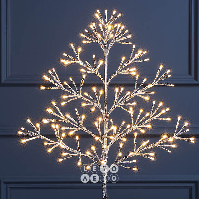 Светодиодное дерево Lausanne Silver 78 см, 140 теплых белых LED ламп с мерцанием, IP44 Kaemingk