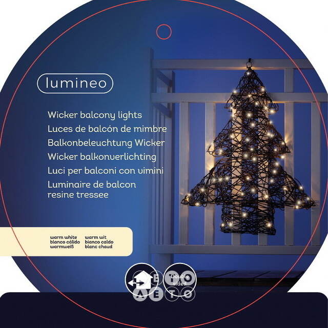 Светодиодное украшение Balcony Lights - Елочка 80 см, 72 теплые белые LED лампы, IP44 Kaemingk