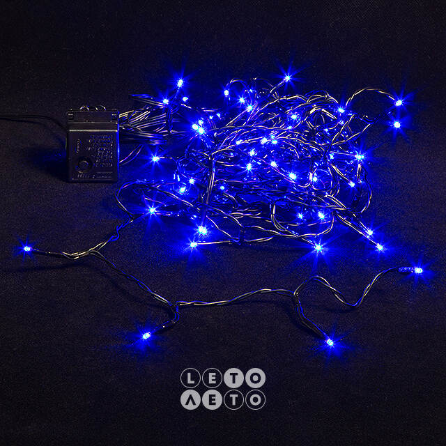 Светодиодная гирлянда Объемная 120 синих LED ламп 9 м, черный ПВХ, контроллер, IP44 Kaemingk