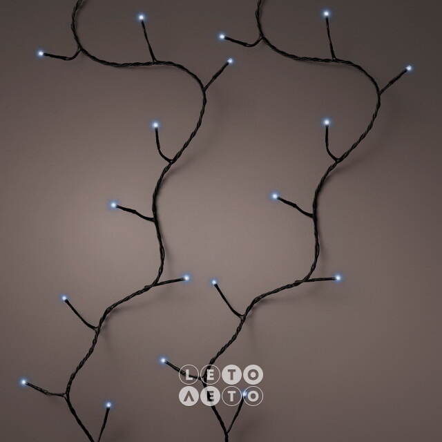 Светодиодная гирлянда Объемная 80 синих LED ламп 6 м, черный ПВХ, контроллер, IP44 Kaemingk