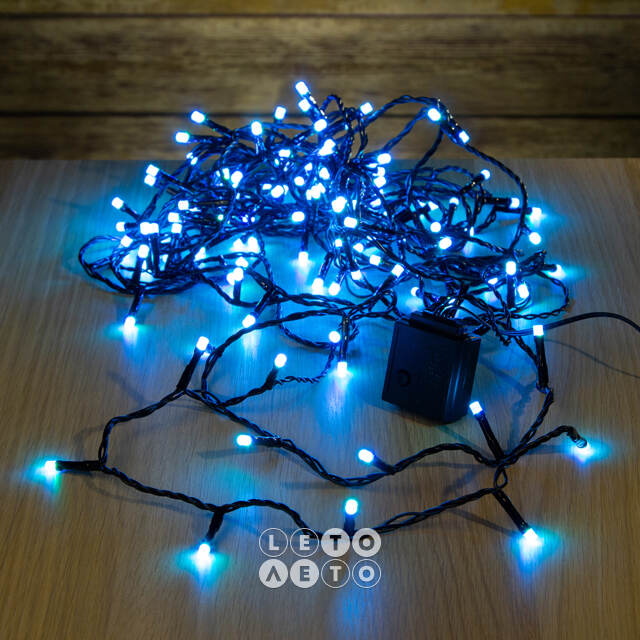 Светодиодная гирлянда нить Объемная 180 разноцветных RGB LED ламп 13.5 м, черный ПВХ, таймер, IP44 Kaemingk