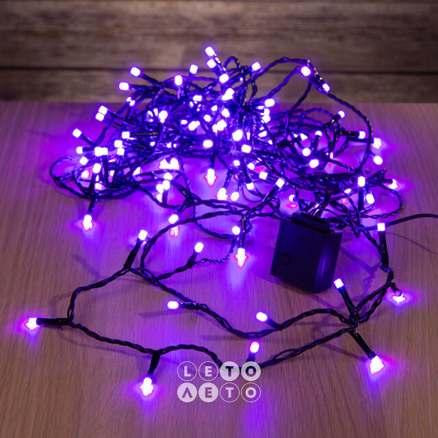 Светодиодная гирлянда нить Объемная 180 разноцветных RGB LED ламп 13.5 м, черный ПВХ, таймер, IP44 Kaemingk