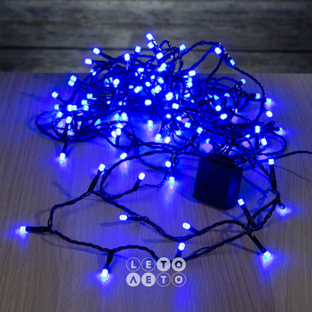 Светодиодная гирлянда нить Объемная 180 разноцветных RGB LED ламп 13.5 м, черный ПВХ, таймер, IP44 Kaemingk
