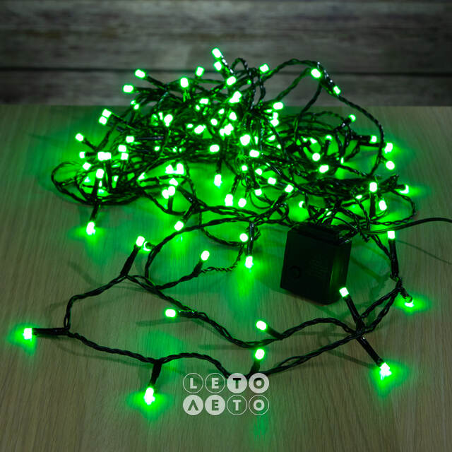 Светодиодная гирлянда нить Объемная 180 разноцветных RGB LED ламп 13.5 м, черный ПВХ, таймер, IP44 Kaemingk