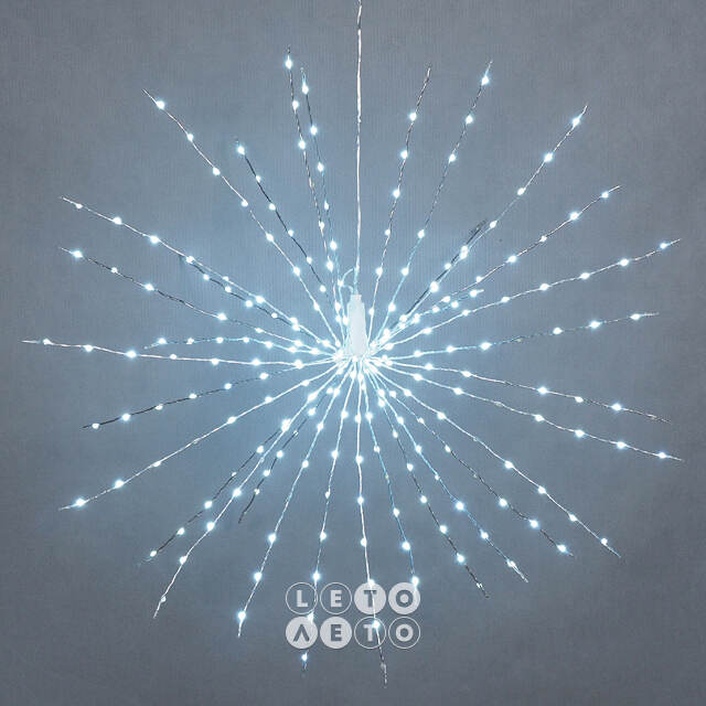 Светодиодное украшение Polar Star 75 см, 256 холодных белых Big&Bright LED ламп с мерцанием, IP44 Kaemingk