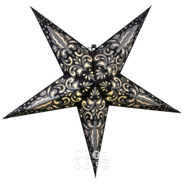 Объемная бумажная звезда Starry Dream 60 см чёрная Star Trading