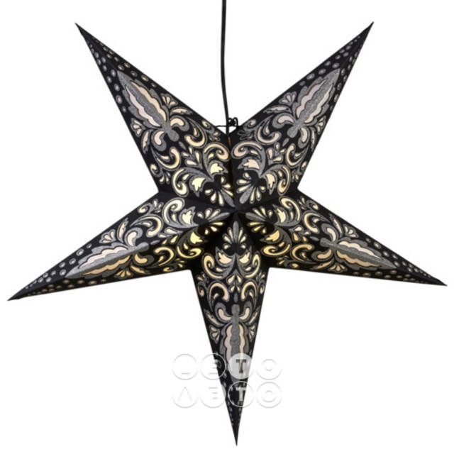 Объемная бумажная звезда Starry Dream 60 см чёрная Star Trading