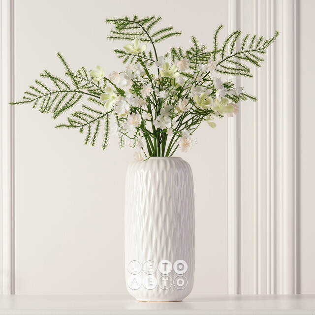 Искусственный букет Wild Flowers - Белые Росы 43 см Summer Deco