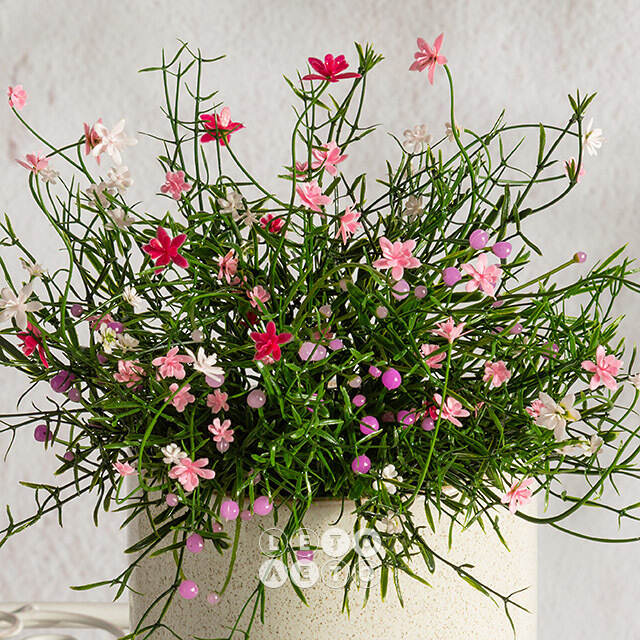Искусственный цветок в горшке Хатиора 25 см, розовый Summer Deco