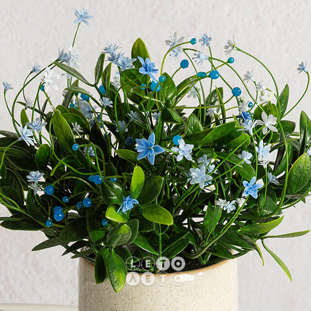 Искусственный цветок в горшке Myosotis 23 см Summer Deco