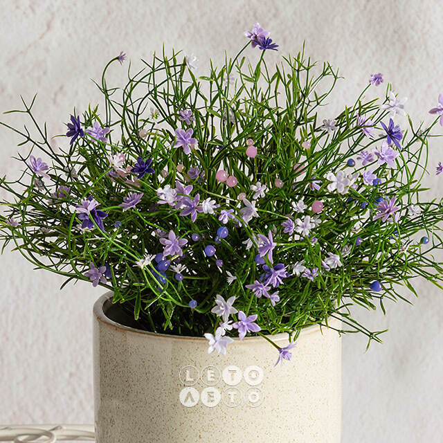Искусственный цветок в горшке Wild Violet 26 см Summer Deco